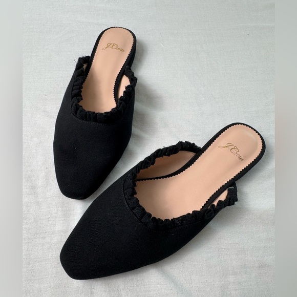 J. Crew Shoes - J. Crew Women's Black Ruffle Slip-On Shoes